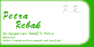 petra rebak business card